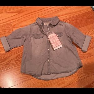 Zara Gray Chambray Toddler Shirt 12-18 months